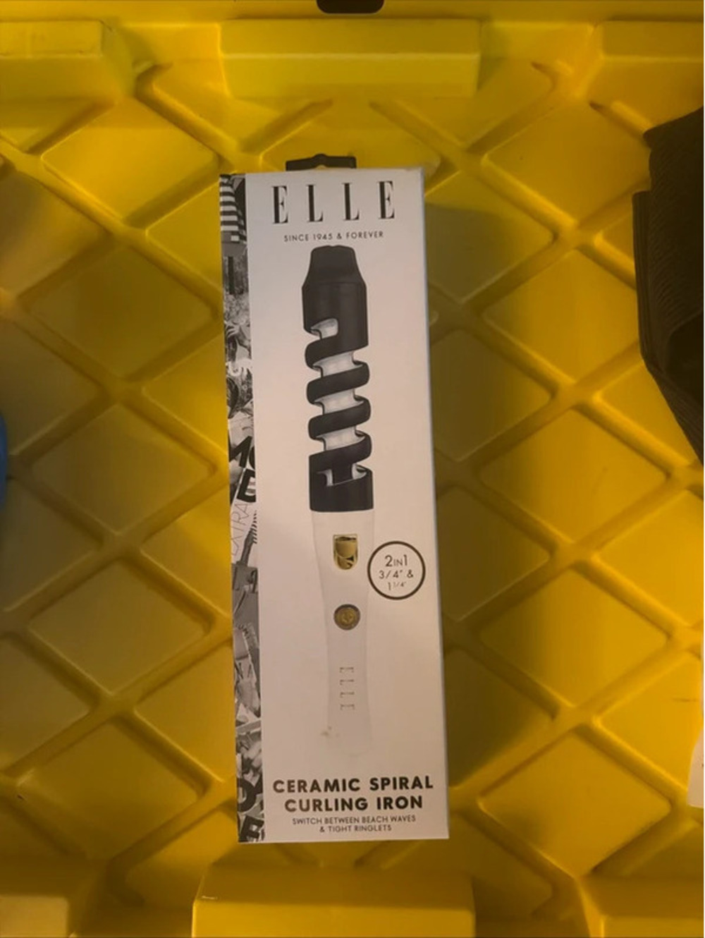 ELLE Ceramic Spiral Curling Iron, 2-in-1 Adjustable Barrel